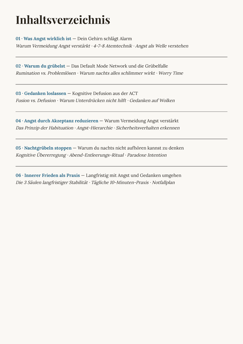 Inhaltsverzeichnis