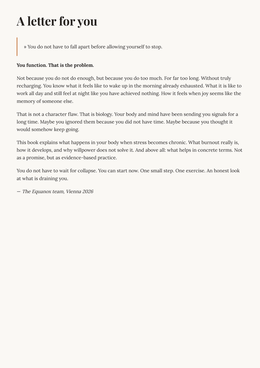 Running on Empty. — Letter