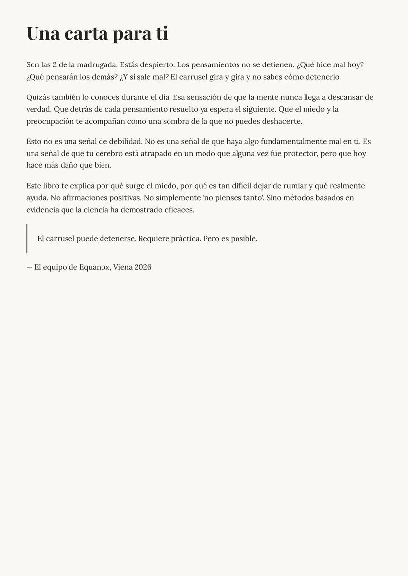 Stop the Mental Carousel. — Contents
