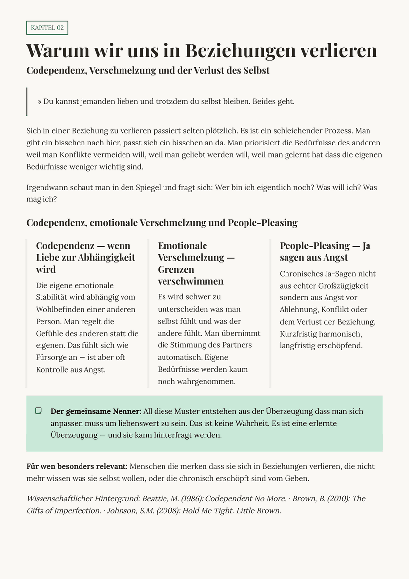 Nah sein ohne sich zu verlieren. — Kapitel 1