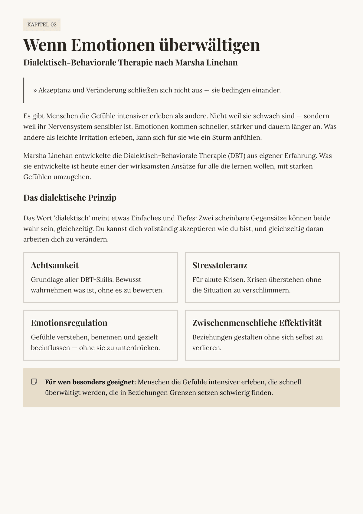 Dein Nervensystem verstehen. — Kapitel — Einblick